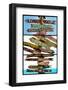 Triptych Collection - Destination Signs - Key West - Florida-Philippe Hugonnard-Framed Photographic Print