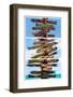 Triptych Collection - Destination Signs - Key West - Florida-Philippe Hugonnard-Framed Photographic Print