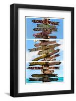 Triptych Collection - Destination Signs - Key West - Florida-Philippe Hugonnard-Framed Photographic Print