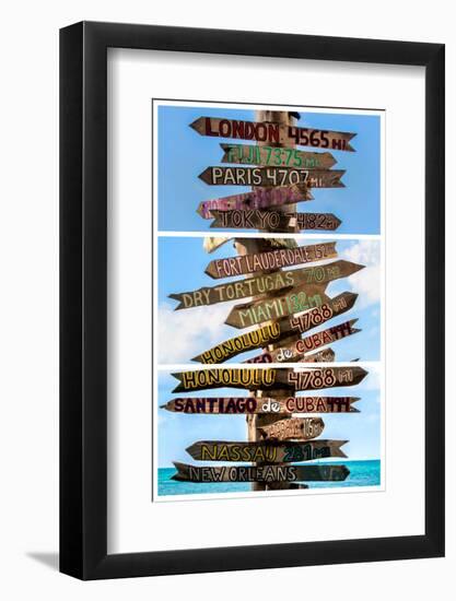 Triptych Collection - Destination Signs - Key West - Florida-Philippe Hugonnard-Framed Photographic Print