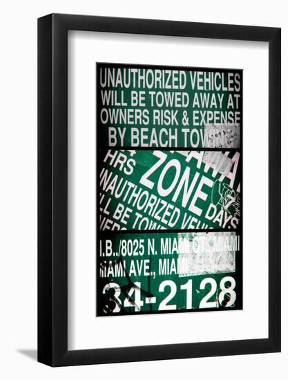 Triptych Collection - Miami Sign and Billboard - Miami Beach - Florida - USA-Philippe Hugonnard-Framed Photographic Print