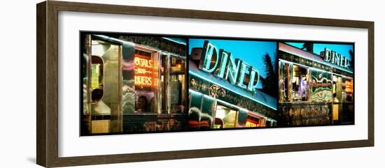 Triptych Collection - Miami South Beach and Art Deco - Diner Restaurant - Florida - USA-Philippe Hugonnard-Framed Photographic Print