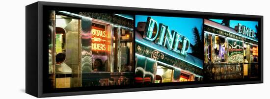 Triptych Collection - Miami South Beach and Art Deco - Diner Restaurant - Florida - USA-Philippe Hugonnard-Framed Stretched Canvas