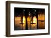 Triptych Collection - Sunset Landscape with Yacht and Floating Platform - Miami - Florida-Philippe Hugonnard-Framed Photographic Print