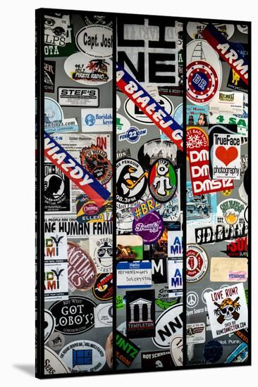 Triptych Collection - Urban Stickers - Street Art US - Key West - Miami-Philippe Hugonnard-Stretched Canvas