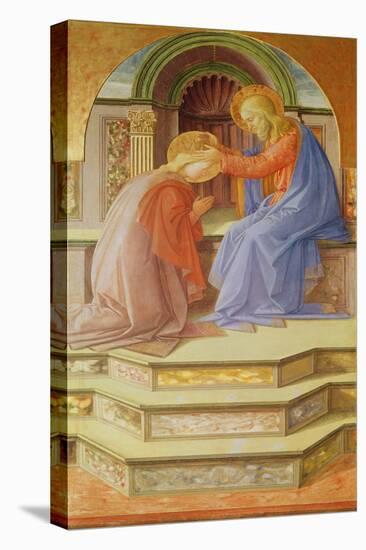 Triptych Depicting the Coronation of the Virgin, Central Panel: the Coronation of the Virgin, 1441-Fra Filippo Lippi-Stretched Canvas