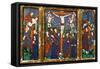 Triptych Depicting the Crucifixion, Limousin-Nardon Penicaud-Framed Stretched Canvas