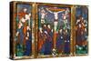 Triptych Depicting the Crucifixion, Limousin-Nardon Penicaud-Stretched Canvas
