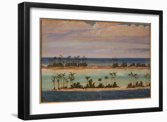 Triptych of an Atoll, 1871-Ernest Henry Griset-Framed Giclee Print