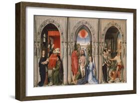 Triptych of Baptist-Rogier van der Weyden-Framed Giclee Print