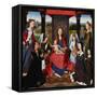 Triptych of John Donne, Central Panel: St. Mary and Child Surrounded by Saints, Angels and Donors-Hans Memling-Framed Stretched Canvas