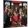 Triptych of John Donne, Central Panel: St. Mary and Child Surrounded by Saints, Angels and Donors-Hans Memling-Mounted Premium Giclee Print
