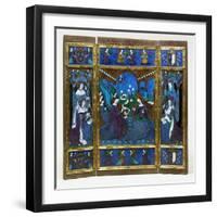 Triptych of King Louis XII and Anne of Brittany and the Annunciation, c.1500-null-Framed Giclee Print
