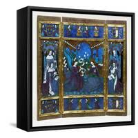 Triptych of King Louis XII and Anne of Brittany and the Annunciation, c.1500-null-Framed Stretched Canvas