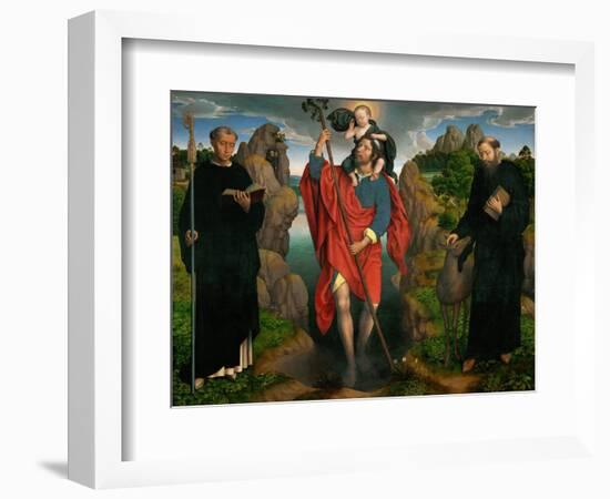 Triptych of Saint Christopher (Moreel Triptych),1484-Hans Memling-Framed Giclee Print