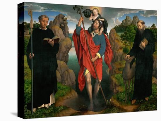 Triptych of Saint Christopher (Moreel Triptych),1484-Hans Memling-Stretched Canvas