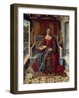 Triptych of St. Catherine, Middle Panel-Fernando Gallego-Framed Giclee Print