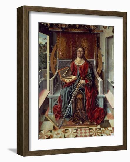 Triptych of St. Catherine, Middle Panel-Fernando Gallego-Framed Giclee Print