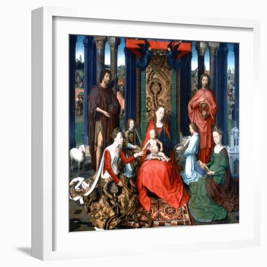 Triptych of St John the Baptist and St John the Evangelist, 1479-Hans Memling-Framed Giclee Print