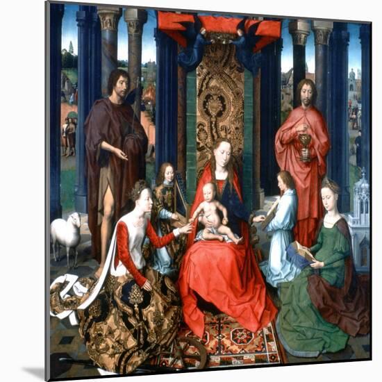 Triptych of St John the Baptist and St John the Evangelist, 1479-Hans Memling-Mounted Giclee Print