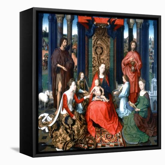 Triptych of St John the Baptist and St John the Evangelist, 1479-Hans Memling-Framed Stretched Canvas