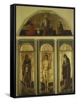 Triptych of St Sebastian-Giovanni Bellini-Framed Stretched Canvas