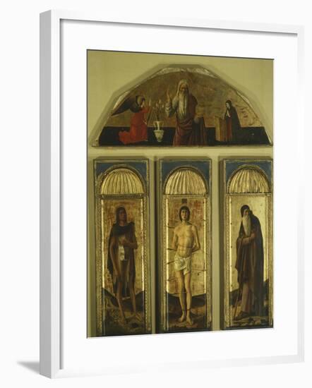 Triptych of St Sebastian-Giovanni Bellini-Framed Giclee Print