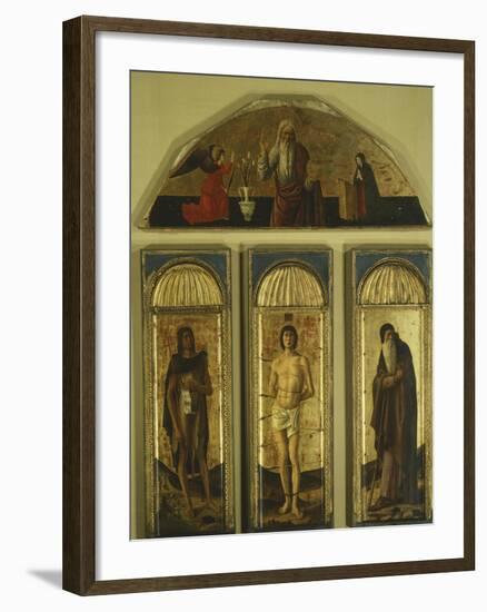 Triptych of St Sebastian-Giovanni Bellini-Framed Giclee Print