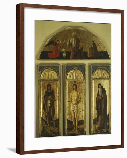 Triptych of St Sebastian-Giovanni Bellini-Framed Giclee Print