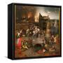 Triptych of Temptations - Central Part: the Temptation of Saint Anthony the Great (Or Saint Anthony-Hieronymus Bosch-Framed Stretched Canvas