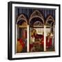 Triptych of the Birth of the Virgin, 1342-Pietro Lorenzetti-Framed Giclee Print