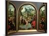 Triptych of the Cleansing of Naaman: the Centre Panel Depicts Naaman-Cornelis Engelbrechtsz-Mounted Giclee Print