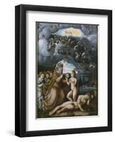 Triptych of the Creation, Creation of Eve, Central Panel-German School-Framed Giclee Print