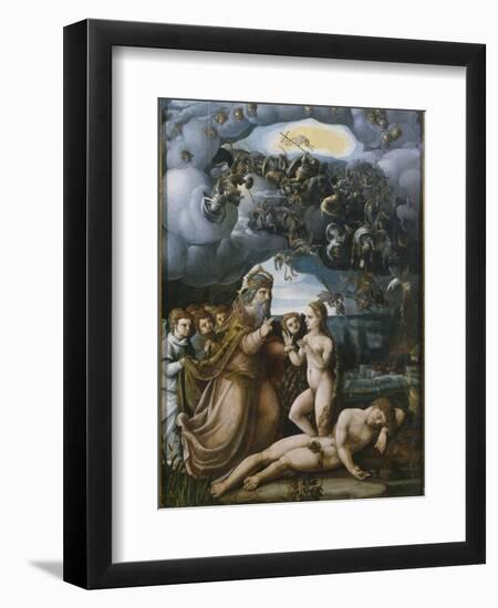 Triptych of the Creation, Creation of Eve, Central Panel-German School-Framed Giclee Print