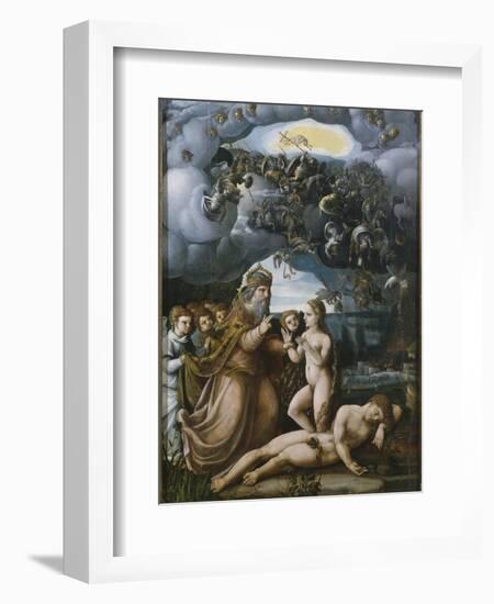 Triptych of the Creation, Creation of Eve, Central Panel-German School-Framed Giclee Print