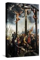 Triptych of the Crucifixion, 1535, by Jan Van Scorel (1495-1562). Netherlands-Jan van Scorel-Stretched Canvas