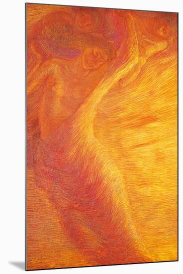 Triptych of the Day-Gaetano Previati-Mounted Giclee Print