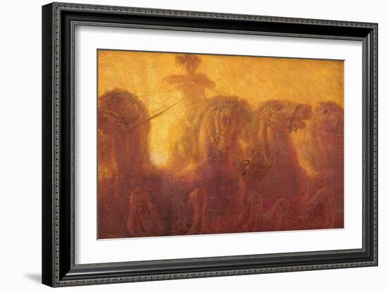 Triptych of the Daytime. the Chariot of the Sun-Gaetano Previati-Framed Art Print