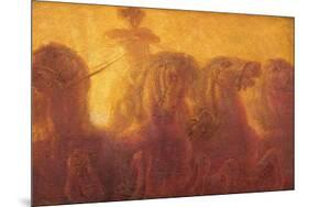 Triptych of the Daytime. the Chariot of the Sun-Gaetano Previati-Mounted Premium Giclee Print