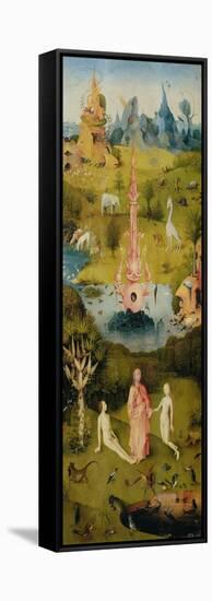 Triptych of the Garden of Earthly Delights, Left-Hand Panel with the Garden of Eden-Hieronymus Bosch-Framed Stretched Canvas