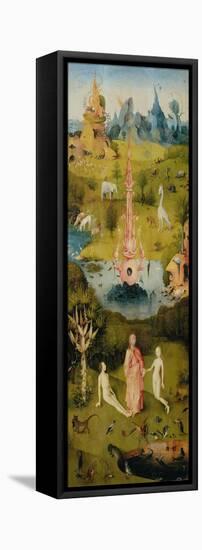 Triptych of the Garden of Earthly Delights, Left-Hand Panel with the Garden of Eden-Hieronymus Bosch-Framed Stretched Canvas