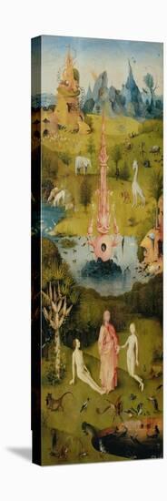 Triptych of the Garden of Earthly Delights, Left-Hand Panel with the Garden of Eden-Hieronymus Bosch-Stretched Canvas