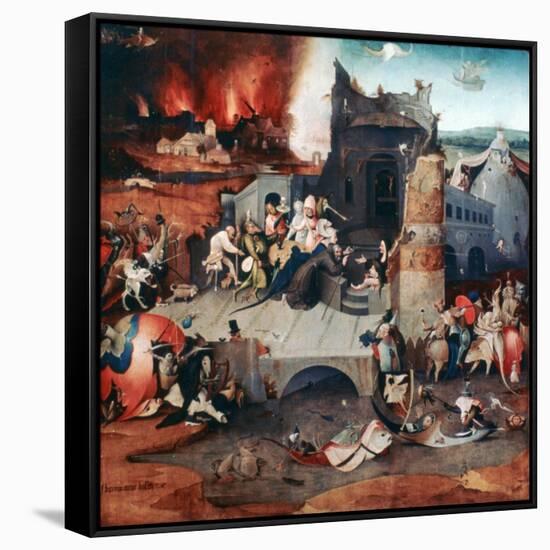 Triptych of the Temptation of St Anthony, C1480-1516-Hieronymus Bosch-Framed Stretched Canvas