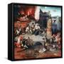 Triptych of the Temptation of St Anthony, C1480-1516-Hieronymus Bosch-Framed Stretched Canvas