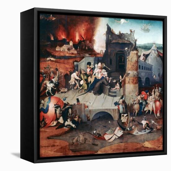 Triptych of the Temptation of St Anthony, C1480-1516-Hieronymus Bosch-Framed Stretched Canvas