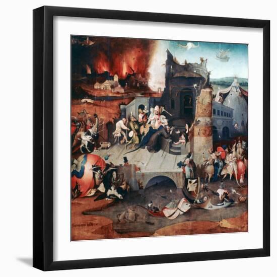 Triptych of the Temptation of St Anthony, C1480-1516-Hieronymus Bosch-Framed Giclee Print