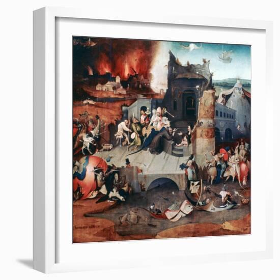 Triptych of the Temptation of St Anthony, C1480-1516-Hieronymus Bosch-Framed Giclee Print