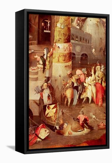 Triptych of the Temptation of St. Anthony, Detail of the Lower Right Hand Side-Hieronymus Bosch-Framed Stretched Canvas