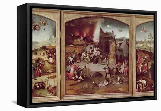 Triptych of the Temptation of St. Anthony-Hieronymus Bosch-Framed Stretched Canvas