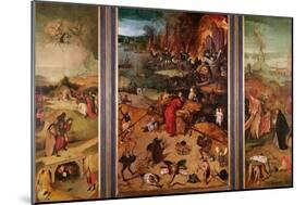 Triptych of the Temptation of St. Anthony-Hieronymus Bosch-Mounted Giclee Print